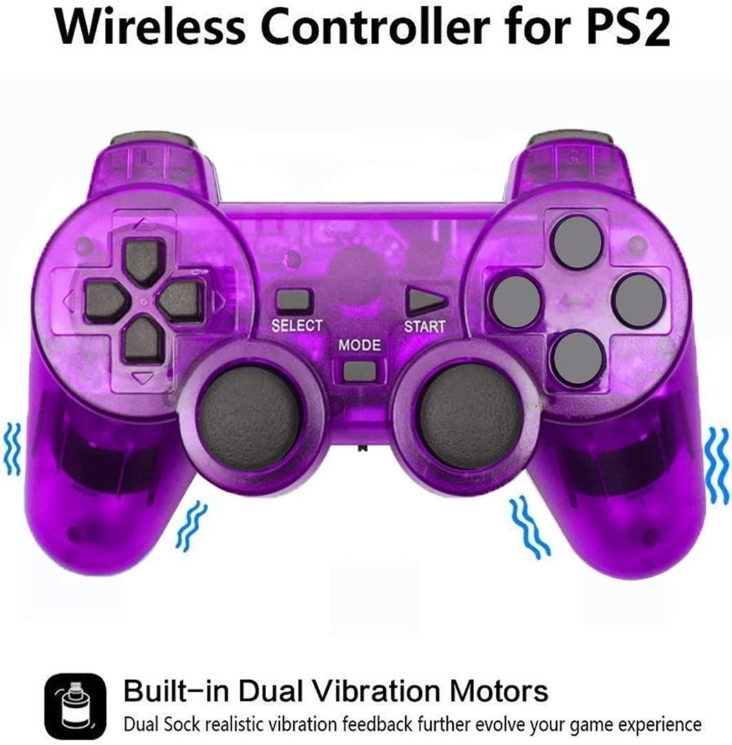 New Arrival! Wireless Controller for PS2,Builtin Dual Vibration 2.4G Gamepad Joystick