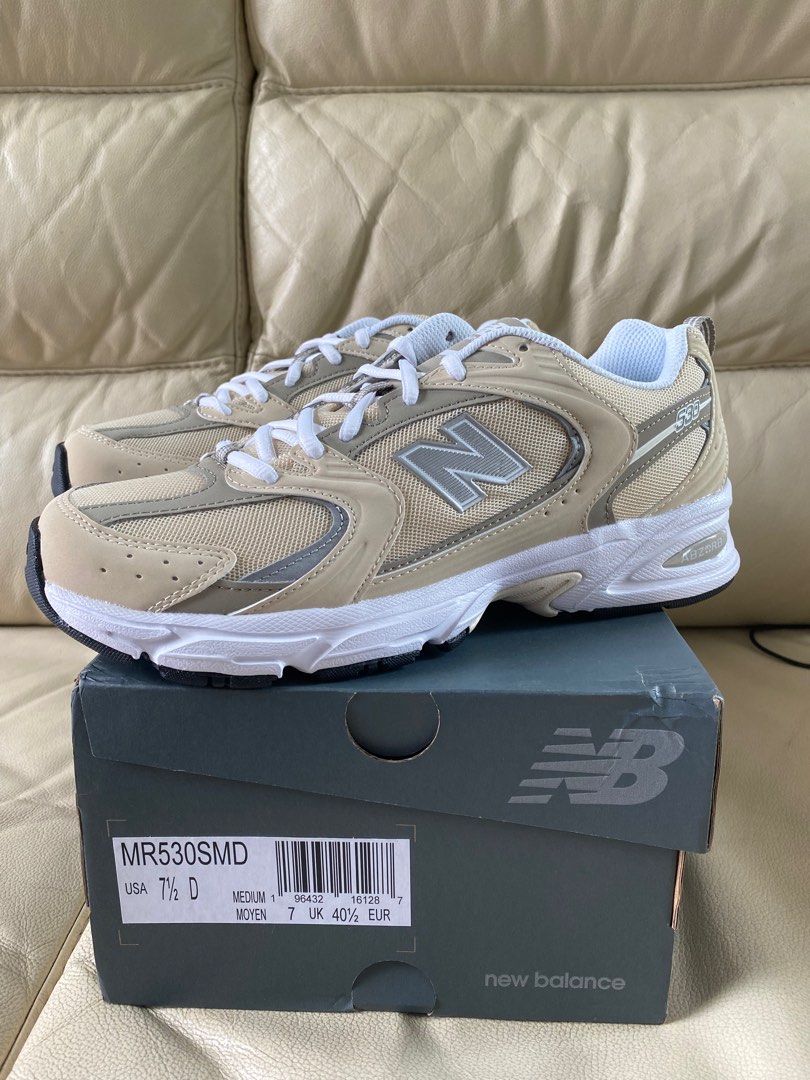 New Balance 530 (Cream u0026 Silver), Men's Fashion, Footwear, Sneakers on  Carousell