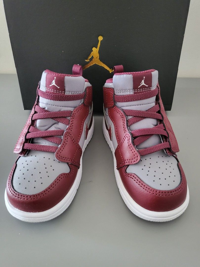 NIKE JORDAN 1 MID CHERRYWOOD RED TODDLER