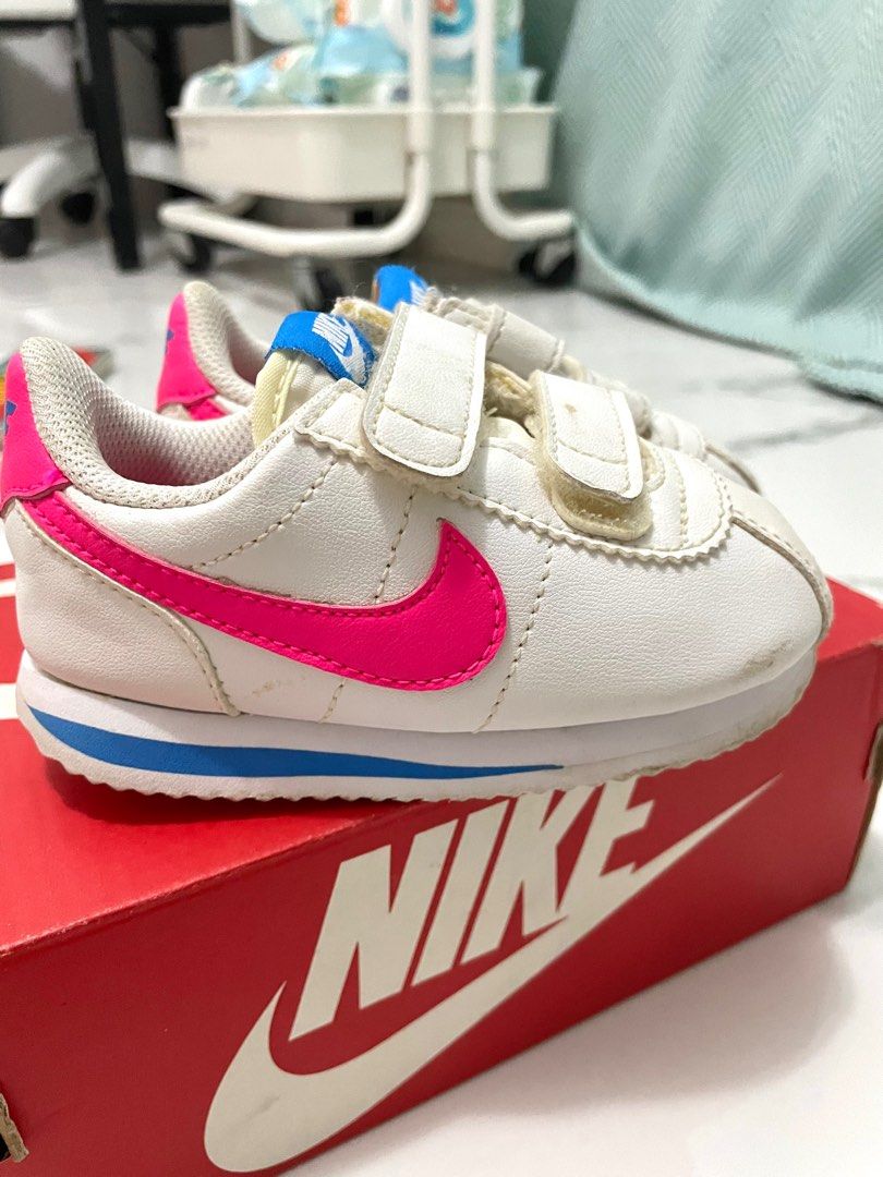 Nike Cortez Pink Swoosh Babies Kids Babies Kids Fashion on