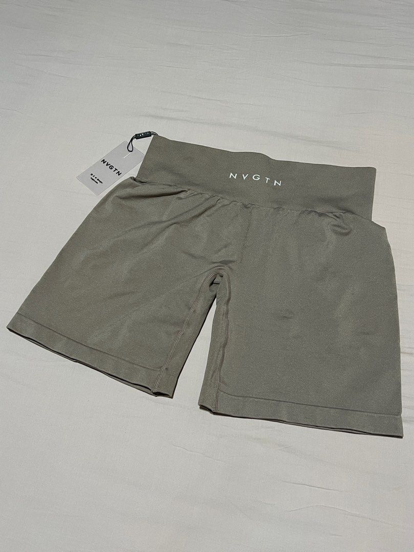 NVGTN Solid Seamless Shorts - Taupe