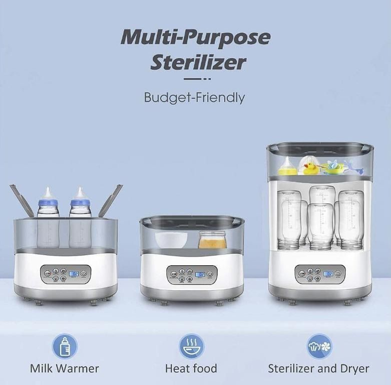 OMORC Baby Bottle Steriliser and Dryer 600W, 5in1 Multifunctional