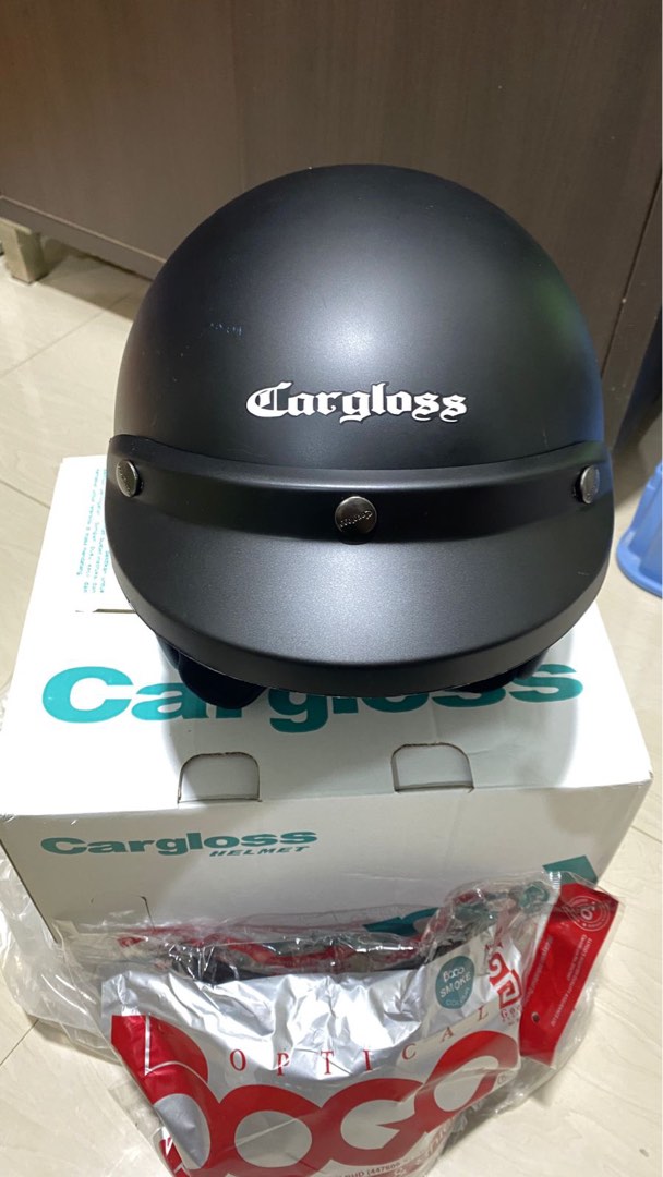 ORI Helm Cargloss CFM Bogo Flat Smoke Retro, Motor di Carousell