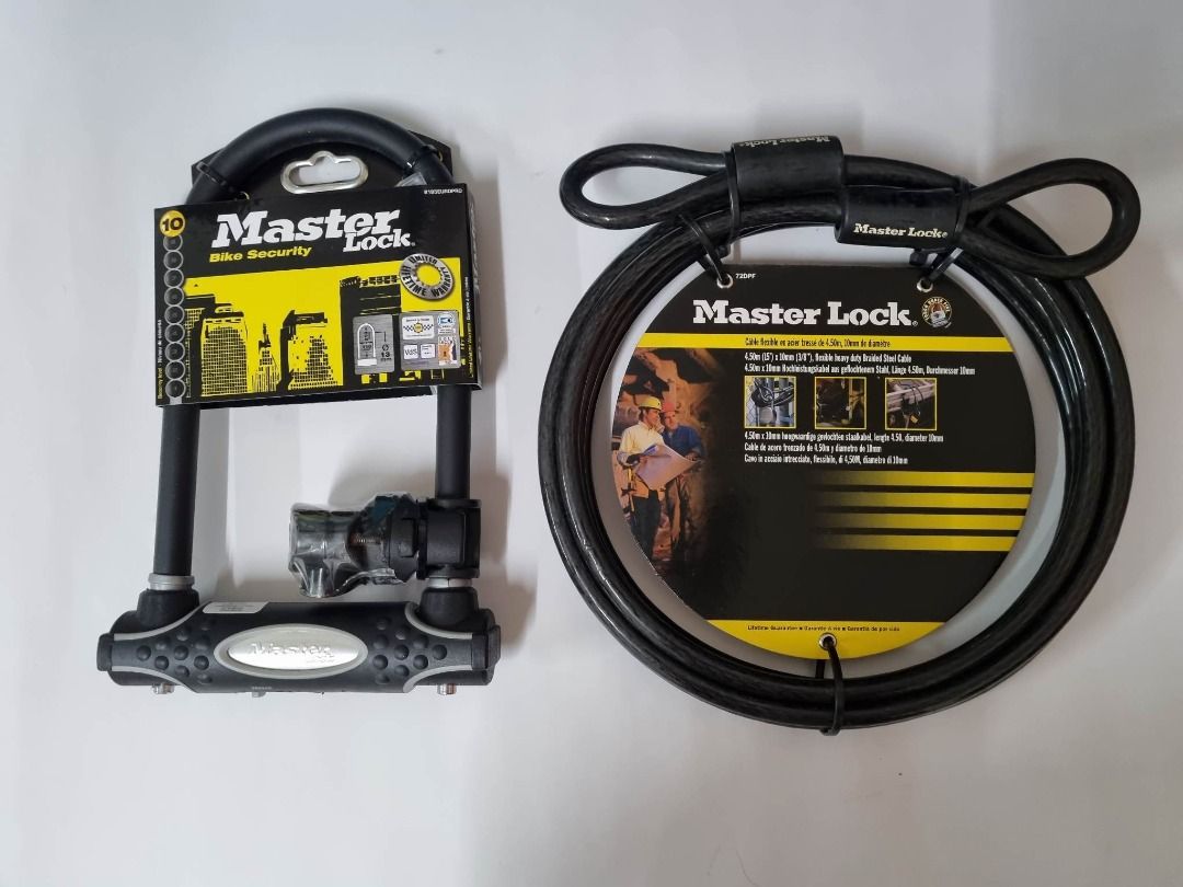 Original Master Level 10 U Lock with Master 15 feet cable