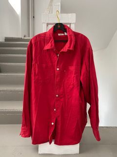 Oversized Levis Jeans Red Denim Outerwear