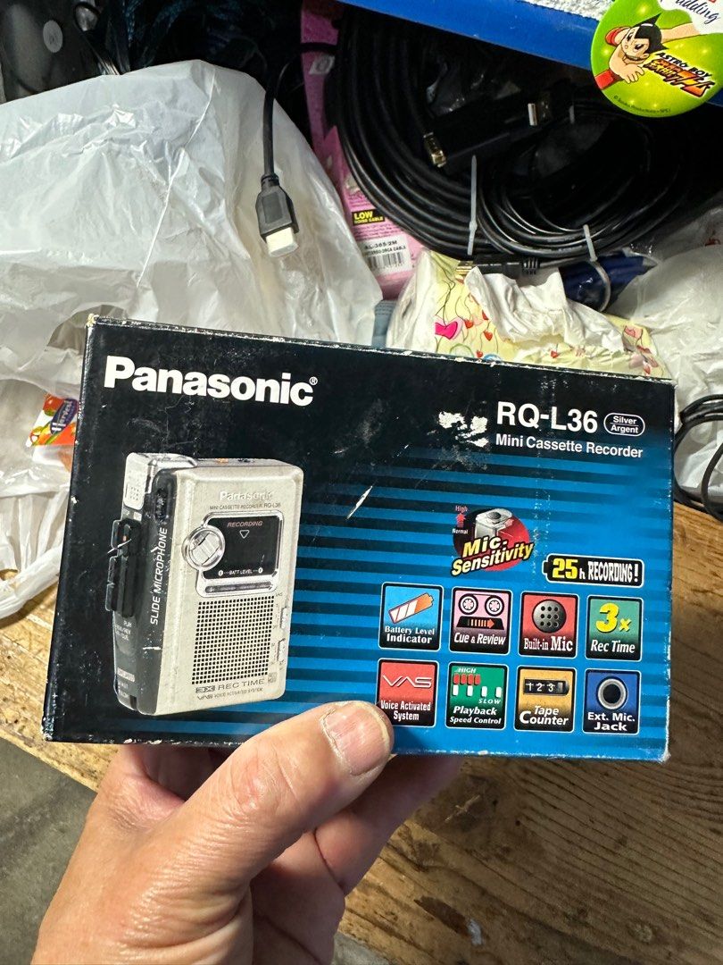 Panasonic mini cassette recorder RQ36 silver, Audio, Voice Recorders