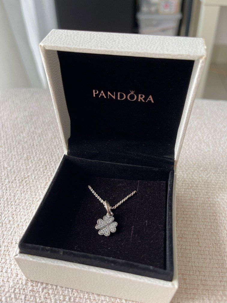 Pandora Necklace Four Clover Leaf