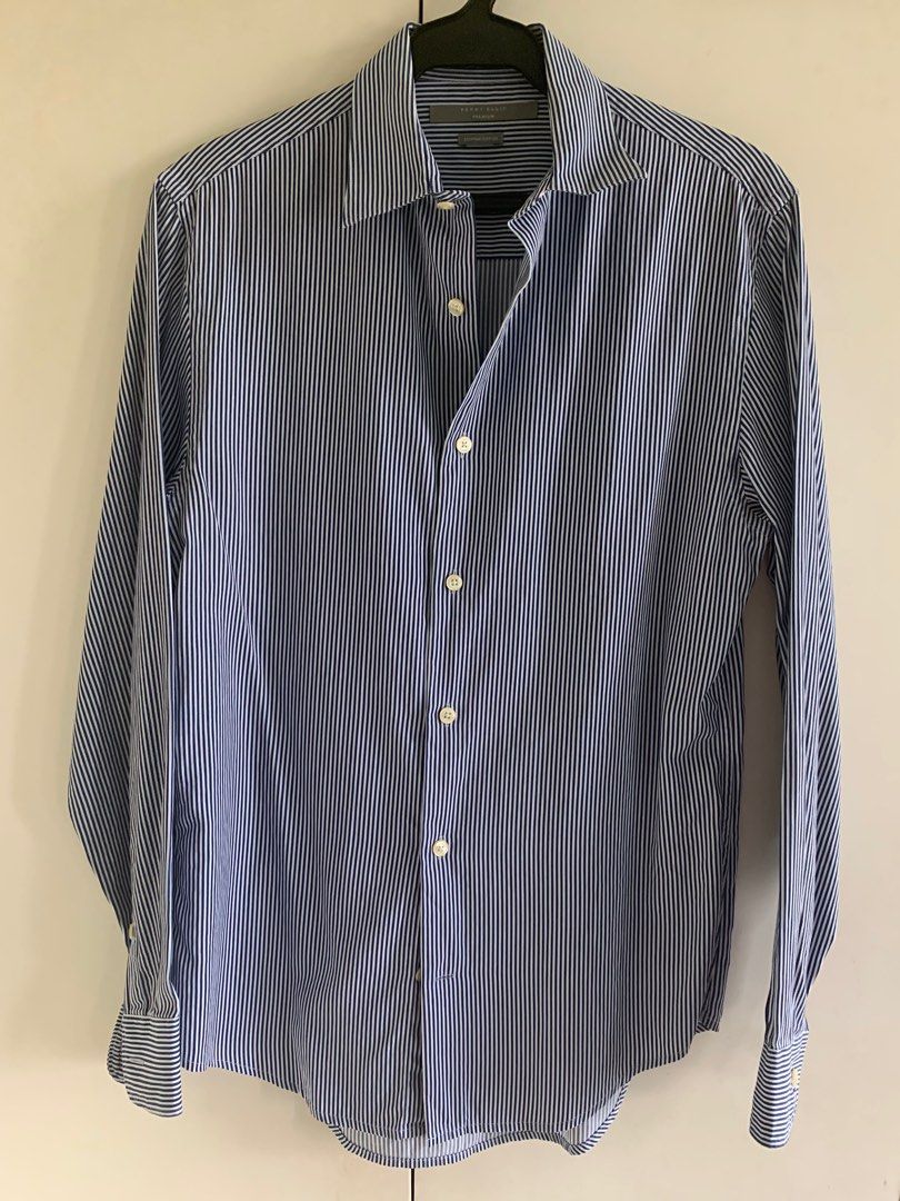 Perry Ellis Men's Long Sleeve Color Block Button-Down Shirt - Regular Fit - View #11
