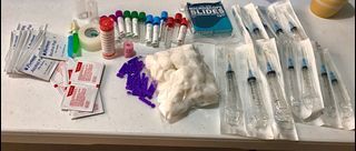 Phlebotomy kit materials (without tackle box)