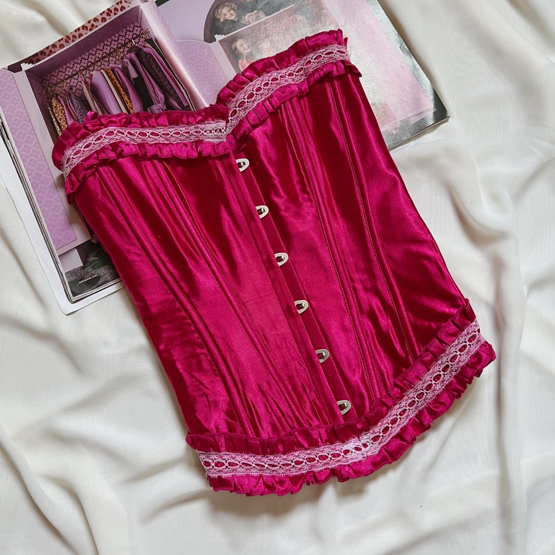 PINK CORSET TOP (Bridgerton), Women's Fashion, Tops, Others Tops on