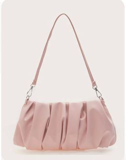 Pink Runched Cloud Shoulder Bag