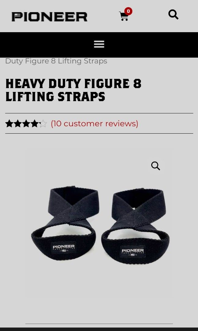 Pioneer Heavy Duty Figure 8 Lifting Straps, Sports Equipment, Exercise