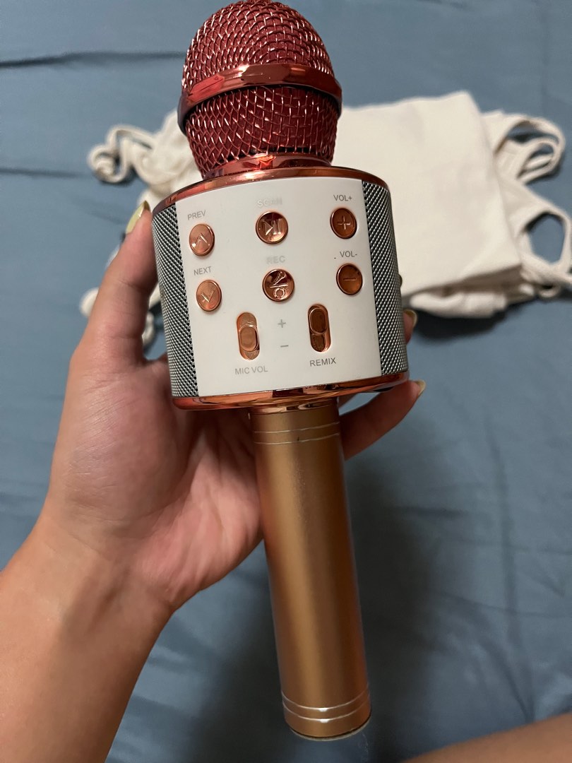 Portable Bluetooth Microphone Speaker, Audio, Microphones on Carousell