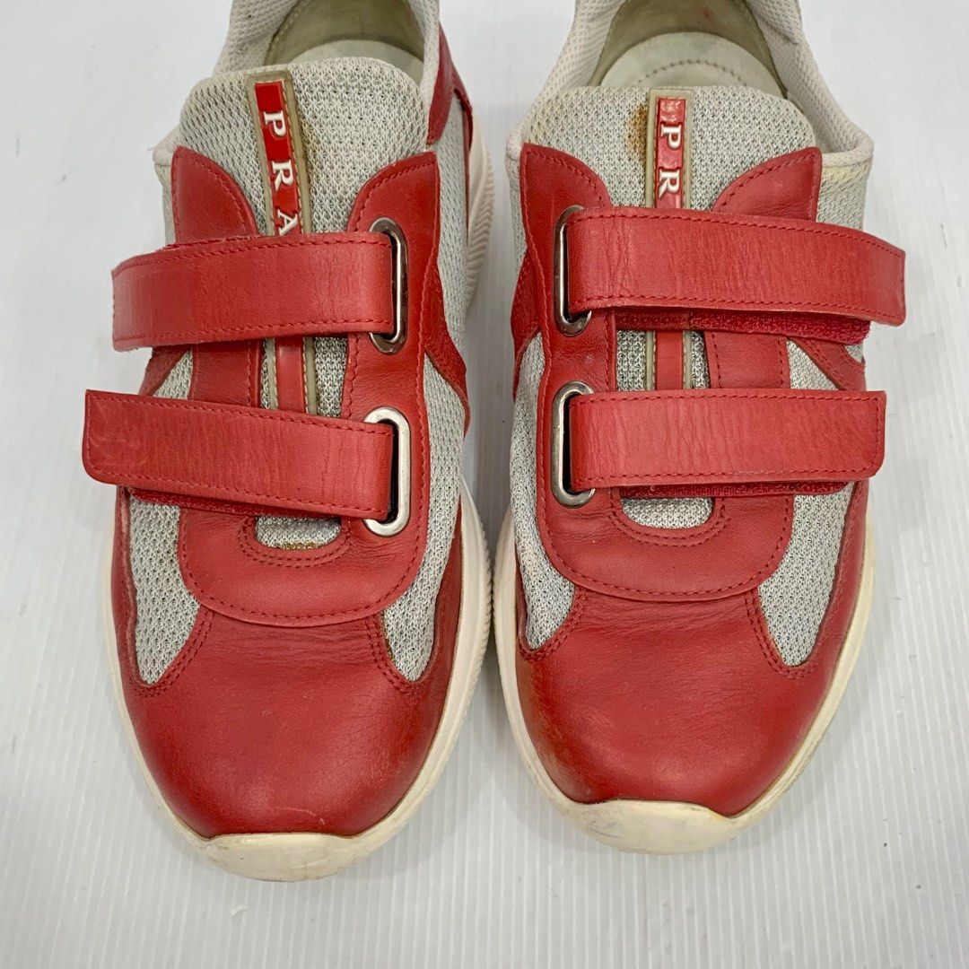 PRADA RED SPORTS VELCRO SNEAKERS 227024097 Women s Fashion