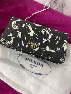Prada Saffiano Leather Mermaid Print Wallet on Chain Bag