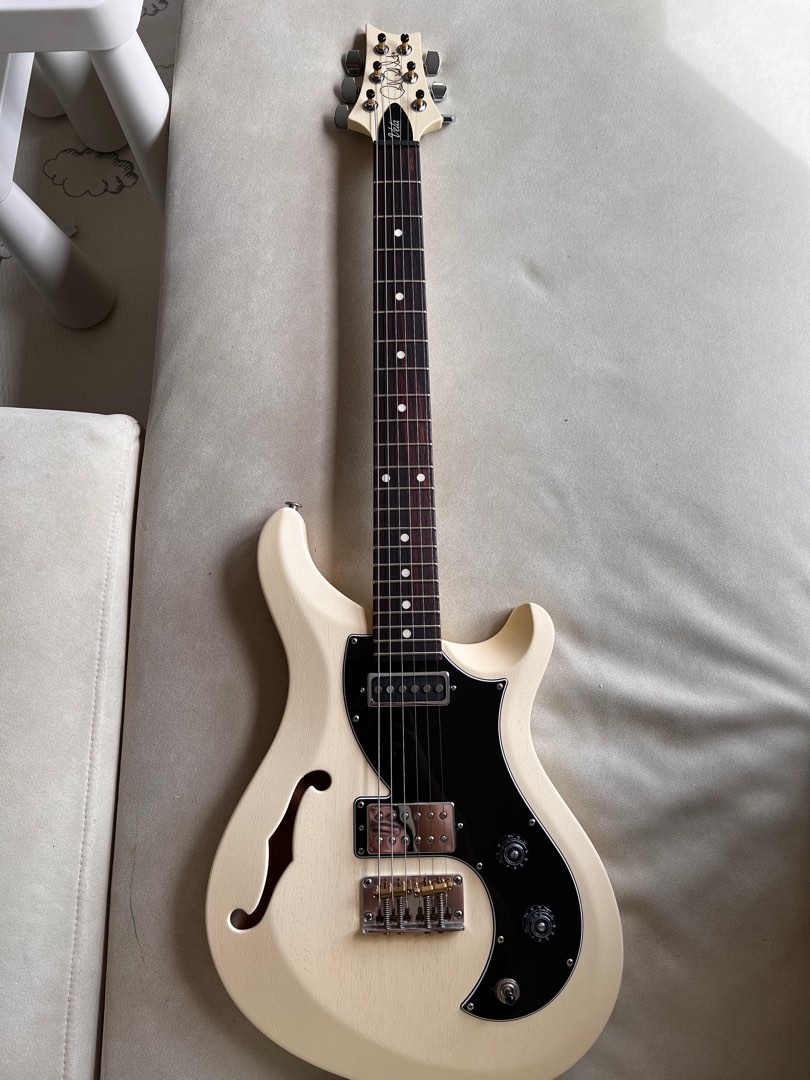 PRS S2 Vela Satin Semi Hollow Electric Guitar w Bag Antique White