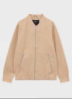 Pull&Bear Faux Suede Bomber Jacket