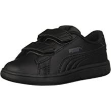 Puma Smash Fun L V PS Black Velcro Shoes Babies Kids Babies