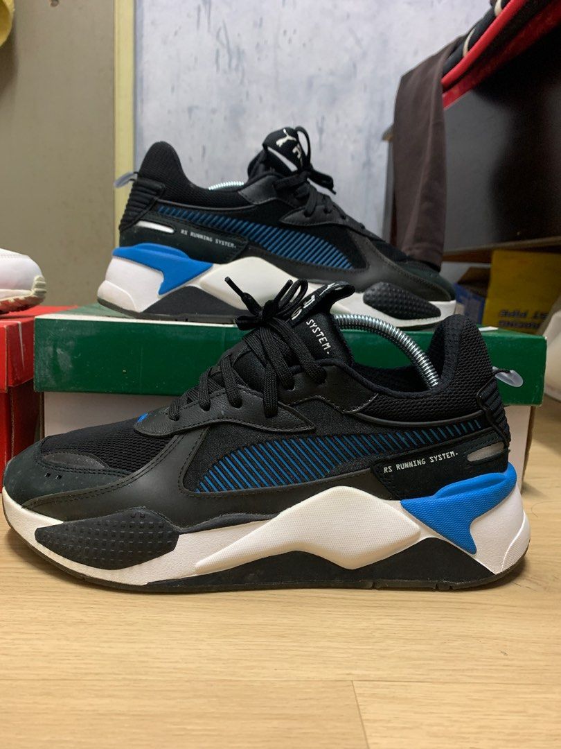 Puma rsx clearance black and blue