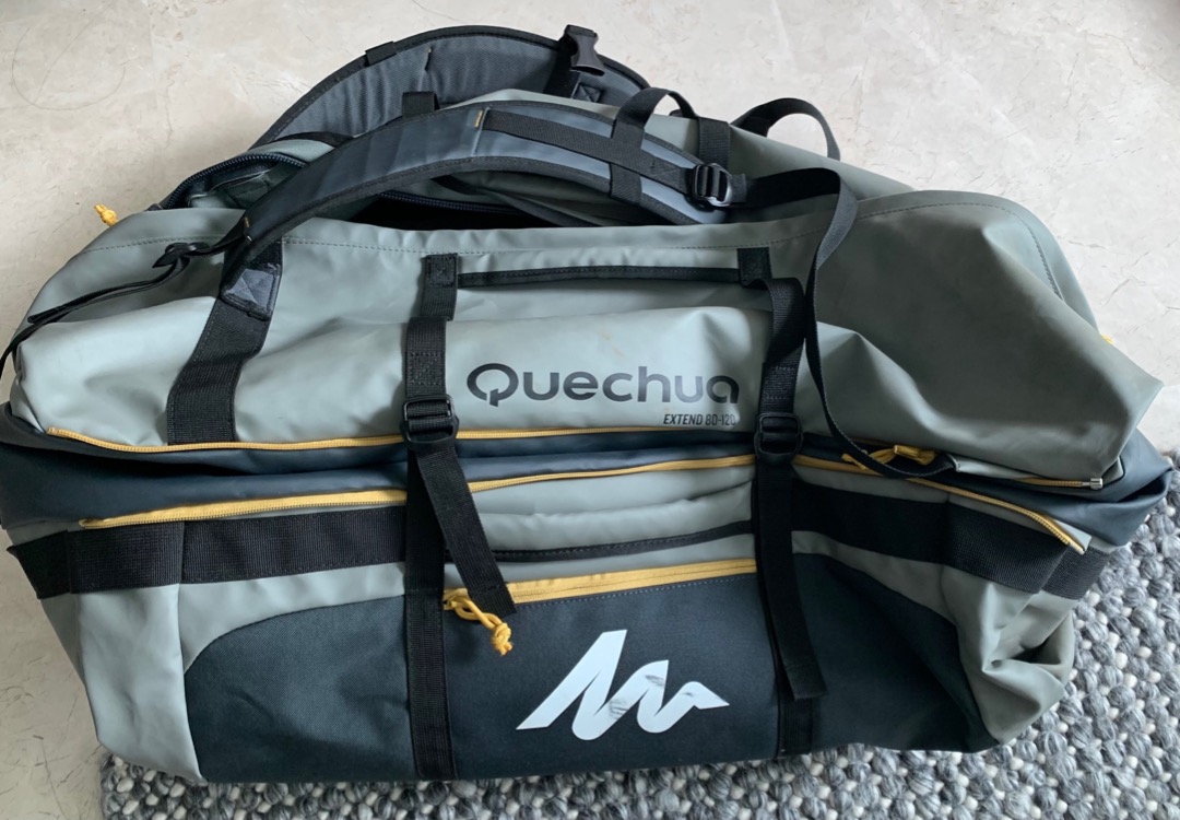 Quechua Duffel Bag Decathlon Extend 80120 L, Sports Equipment, Hiking