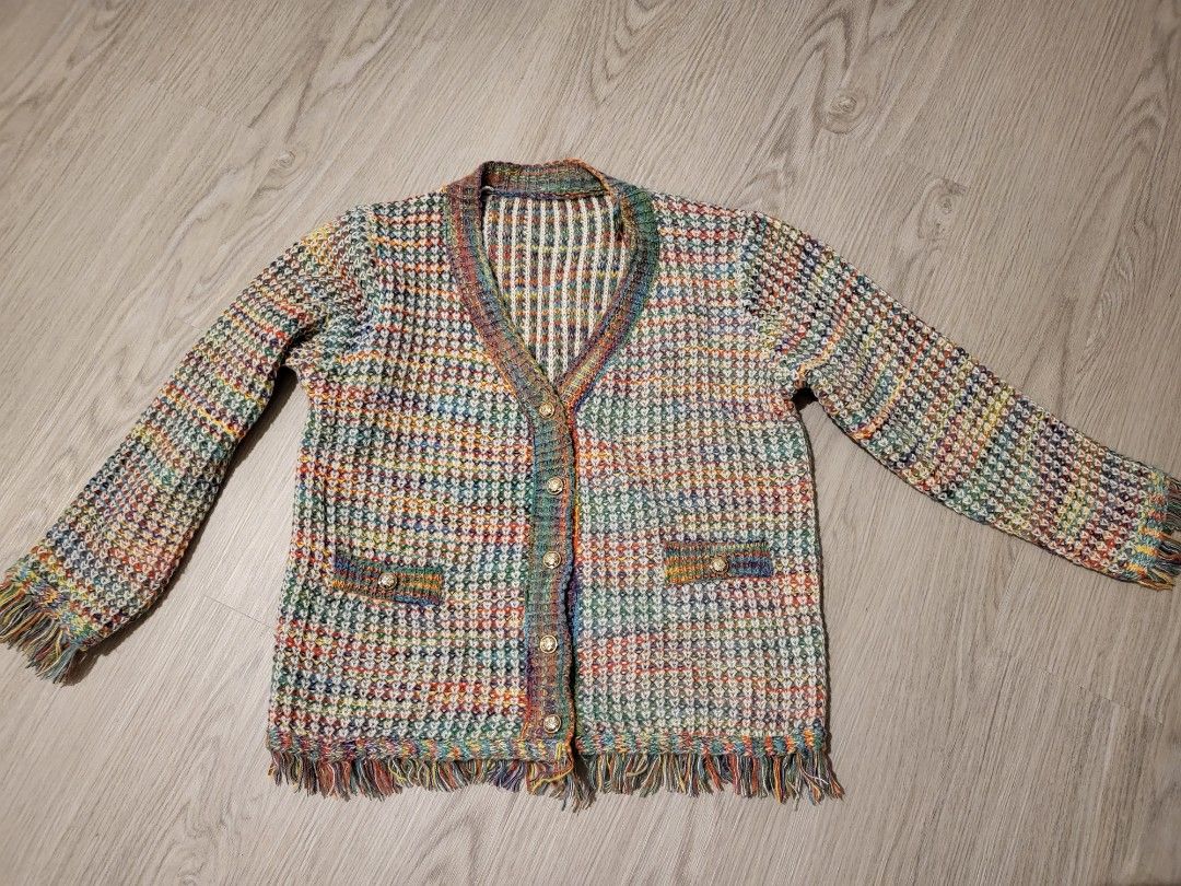 Rainbow Tweed Jacket Women s Fashion Coats Jackets and