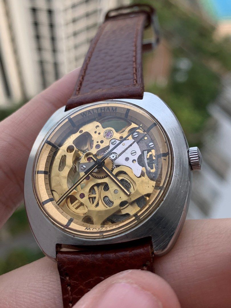 ウォルサム モナコ スケルトン - 腕時計(アナログ)