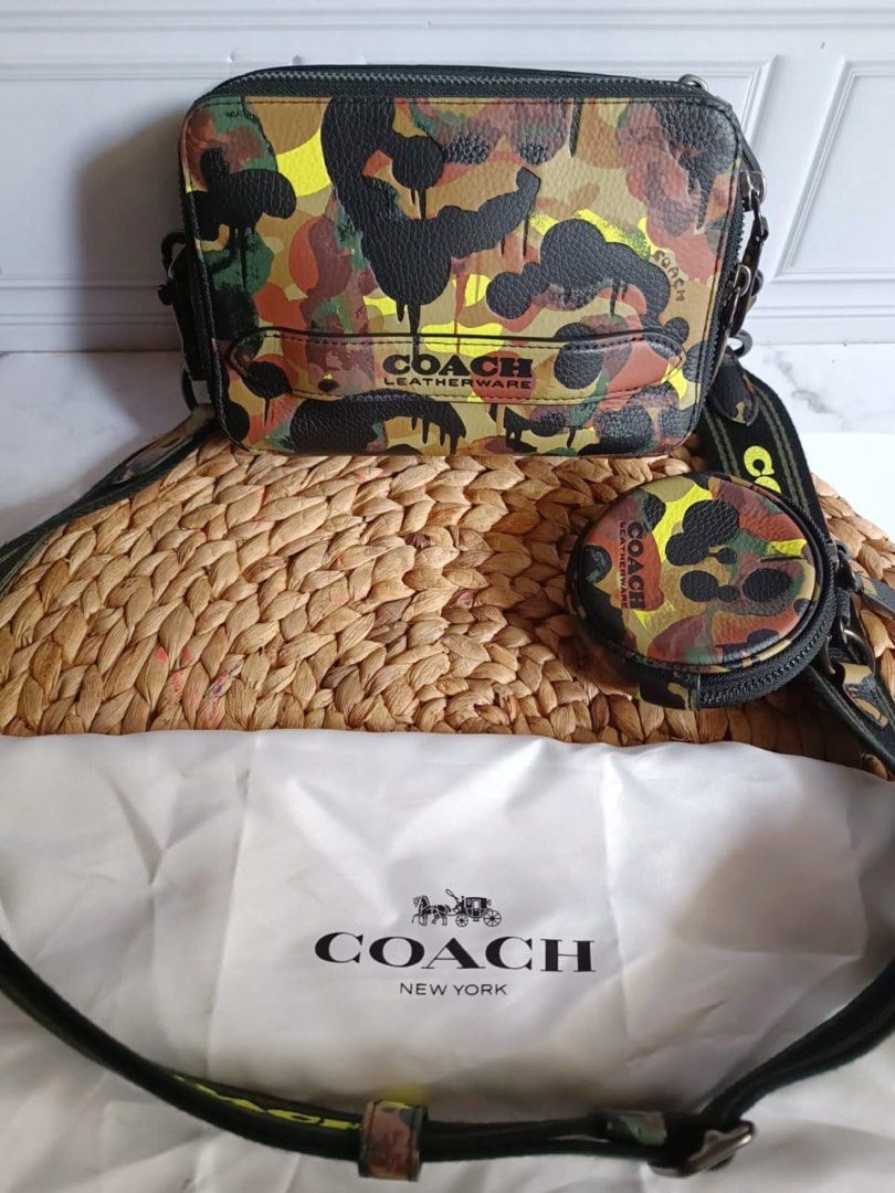 Coach wild camo crossbody deals