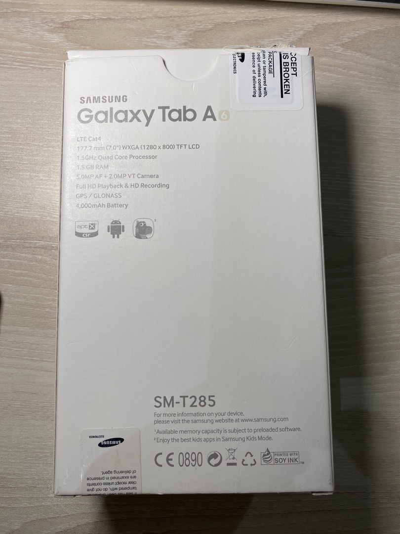 Tablette Samsung Galaxy Tab A6 7″ – 8 Go – Wi-Fi + 4G – Gris (occasion)