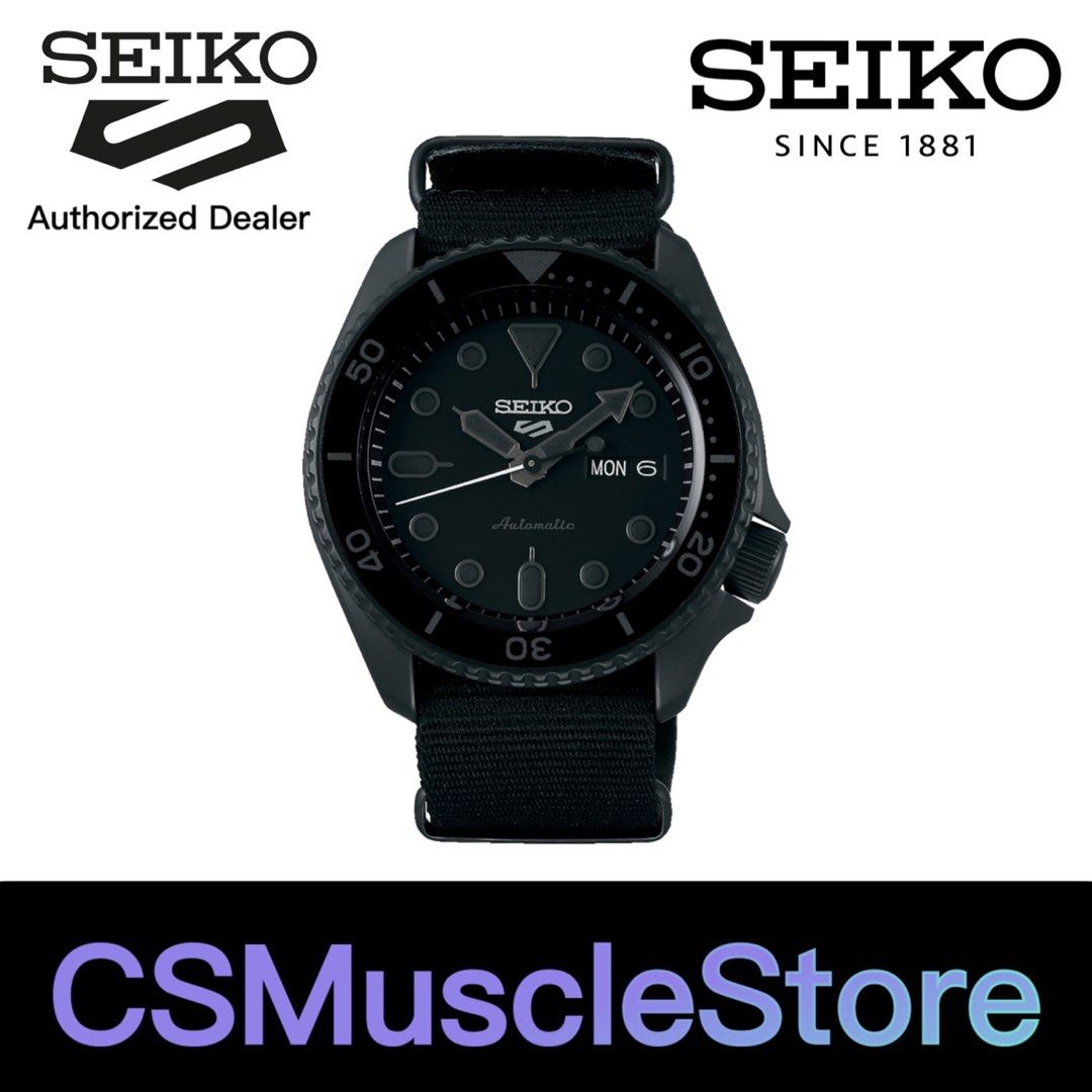 SEIKO 5 Sports Superman Automatic Full Blackout Hard Coating Case Black  Nylon Strap Men's Watch SRPD79K1, Men's Fashion, Watches & Accessories,  Watches on Carousell