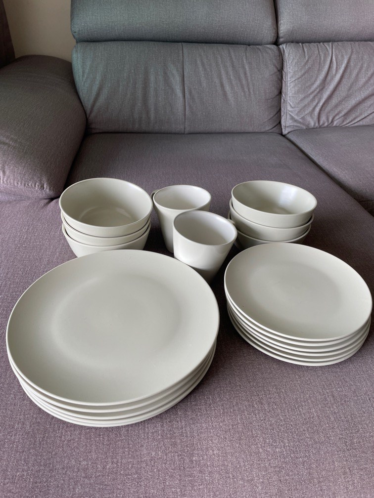 Set of IKEA plates/bowls/cups, Furniture & Home Living, Kitchenware
