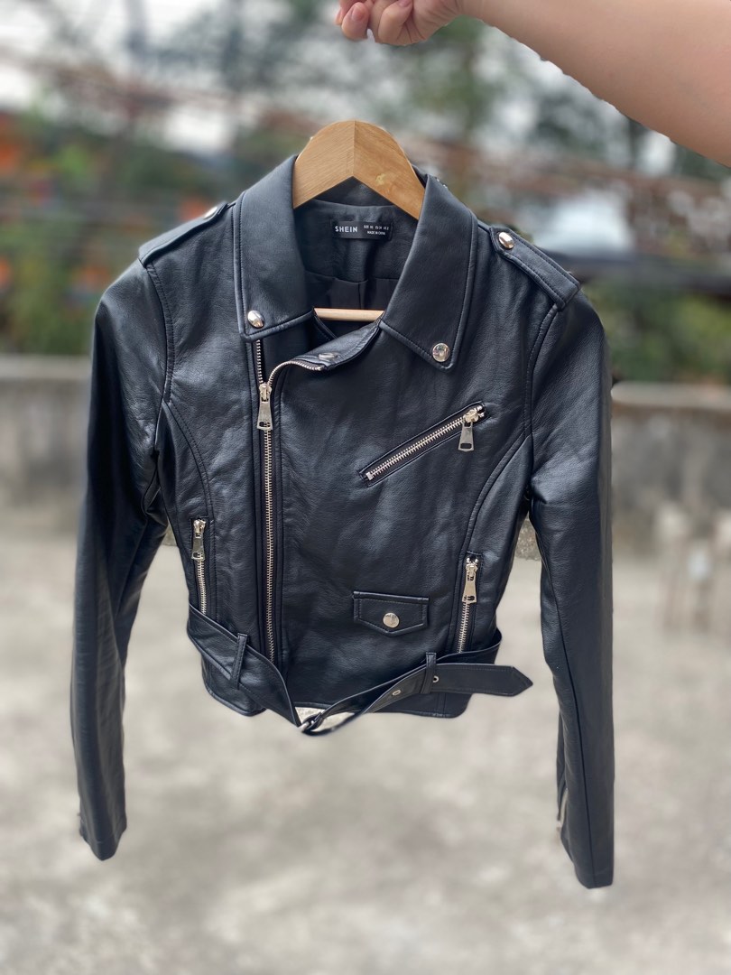 Shein leather jacket review clearance