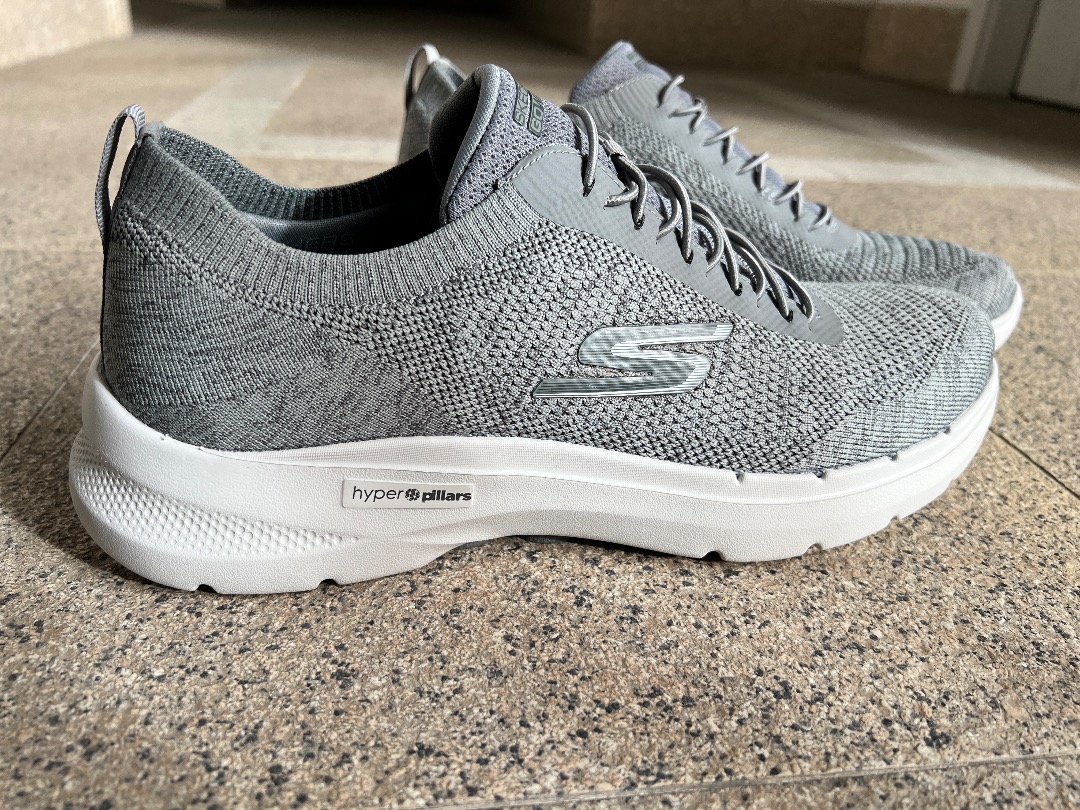 Mens gray skechers sale