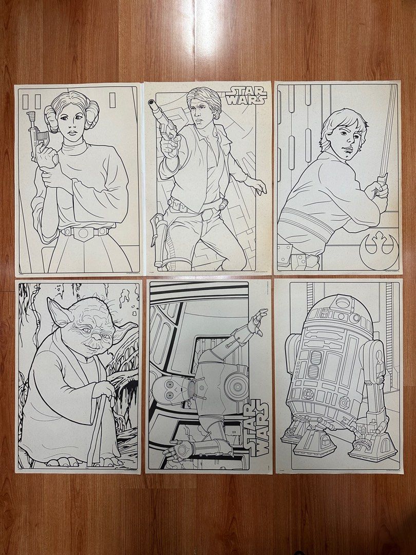 STAR WARS Crayola Giant Coloring Pages, 興趣及遊戲, 手作＆自家設計, 文具及工藝 - 畫作及印刷品