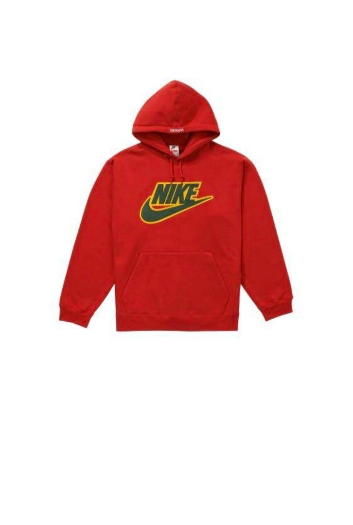 SUPREME Nike Leather Applique Hoodie