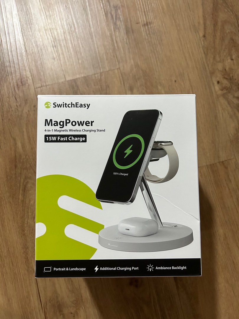 SwitchEasy 4 in 1 Magnetic Wireless Charger Iphone Airpod Iwatchand  additional charging port, Mobile Phones  Gadgets, Mobile  Gadget  Accessories, Chargers  Cables on Carousell