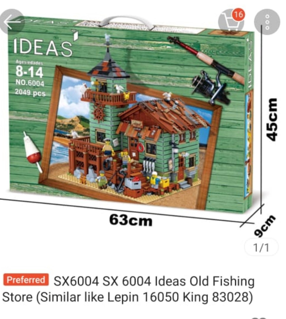 SX6004 Old Fishing Store Lego Compatible, Hobbies & Toys, Toys & Games on  Carousell