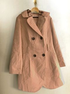 Tan Beige Pea Hoodie Coat