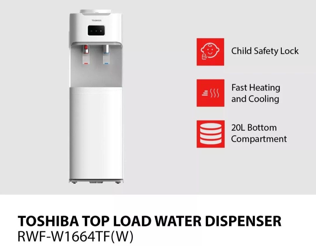 TOSHIBA Top Load Water Dispenser, TV & Home Appliances, Kitchen