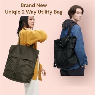 Uniqlo 2 Way Utility Bag (Unisex)Backpack and Tote Bag