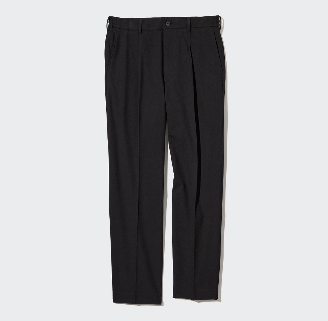 Uniqlo pleated tapered pants (men), Men's Fashion, Bottoms, Trousers on