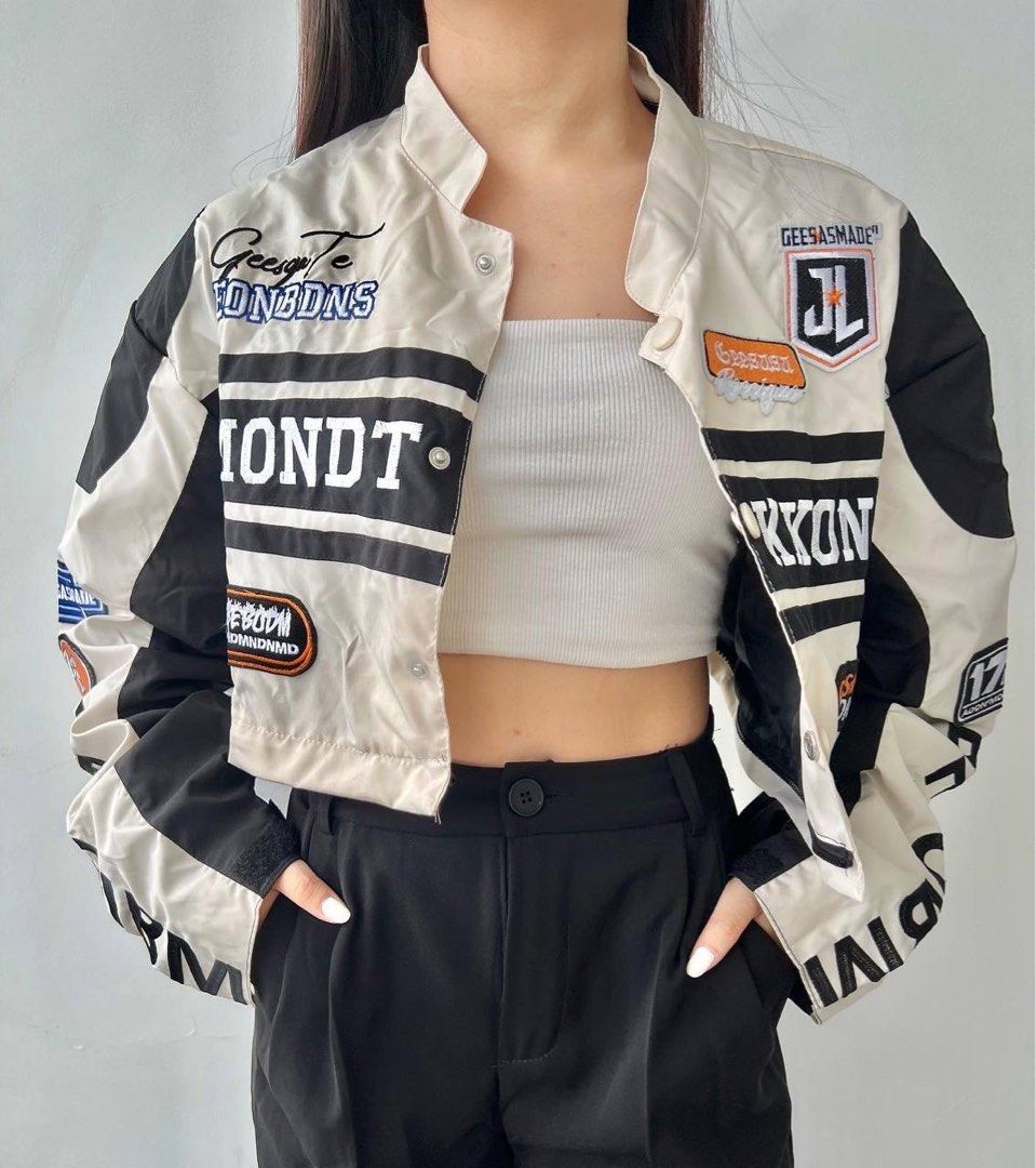 Oversized baseball hotsell jacket womens