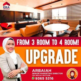 UPGRADE FROM 3ROOM TO 4ROOM FLAT!