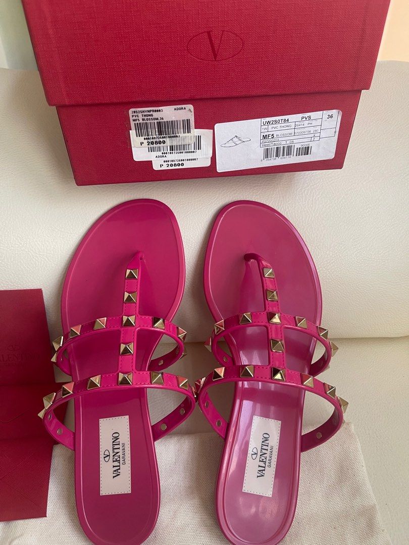 Rockstud pvc thong sandals top