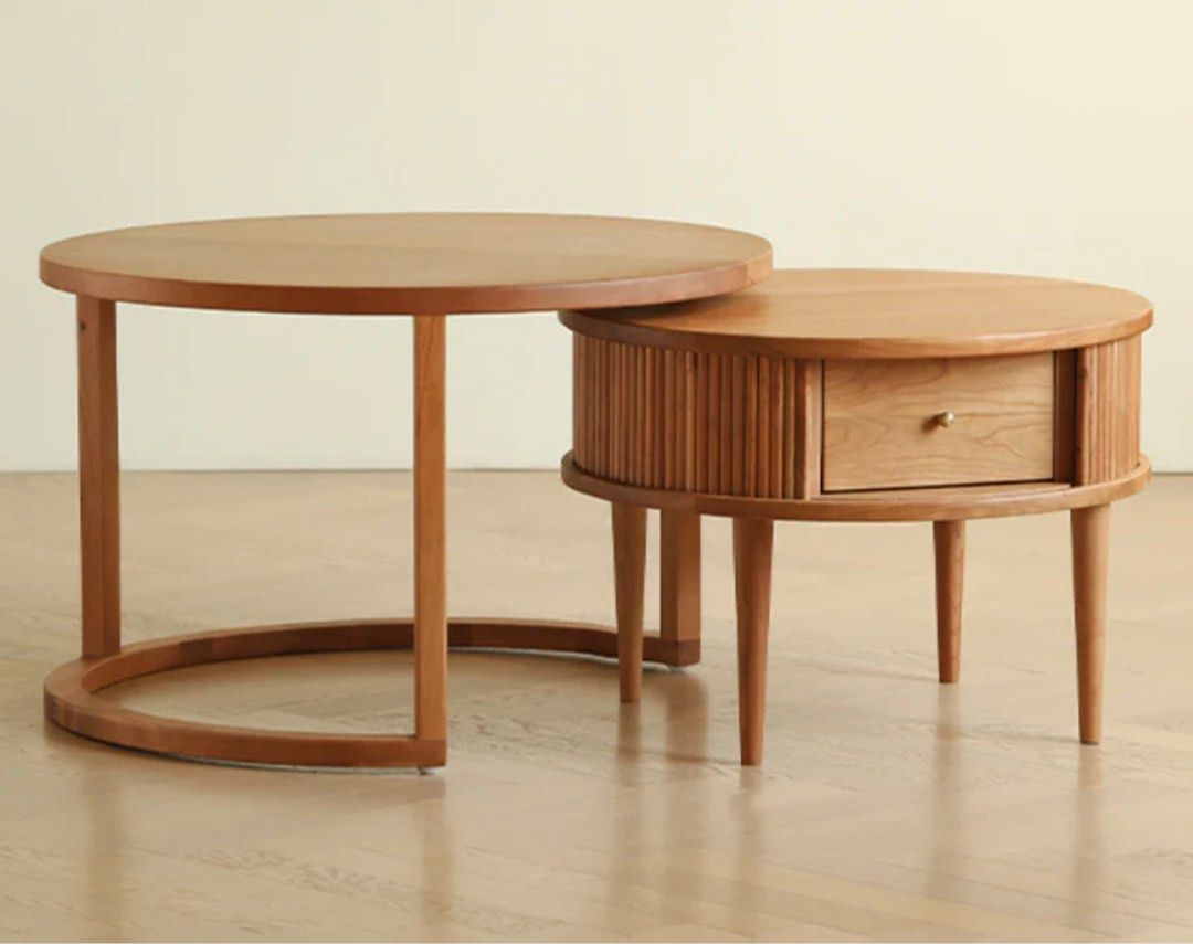 VAUGHN Round Coffee Table Set, Furniture & Home Living, Furniture