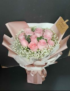 #203  Rose Bouquets | Fresh Flowers Bouquets | Preserved Rose Bouquets | Birthday Bouquets |Baby's Breaths Bouquet |Sunflowers' Bouquets | 情人节花束 | Free Delivery  , Same day delivery.