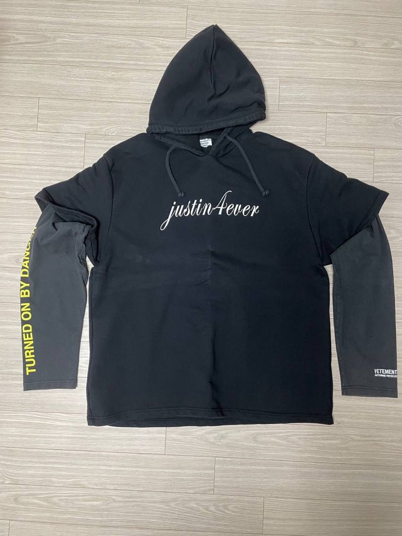 vetements Justin forever hoodie, Men 