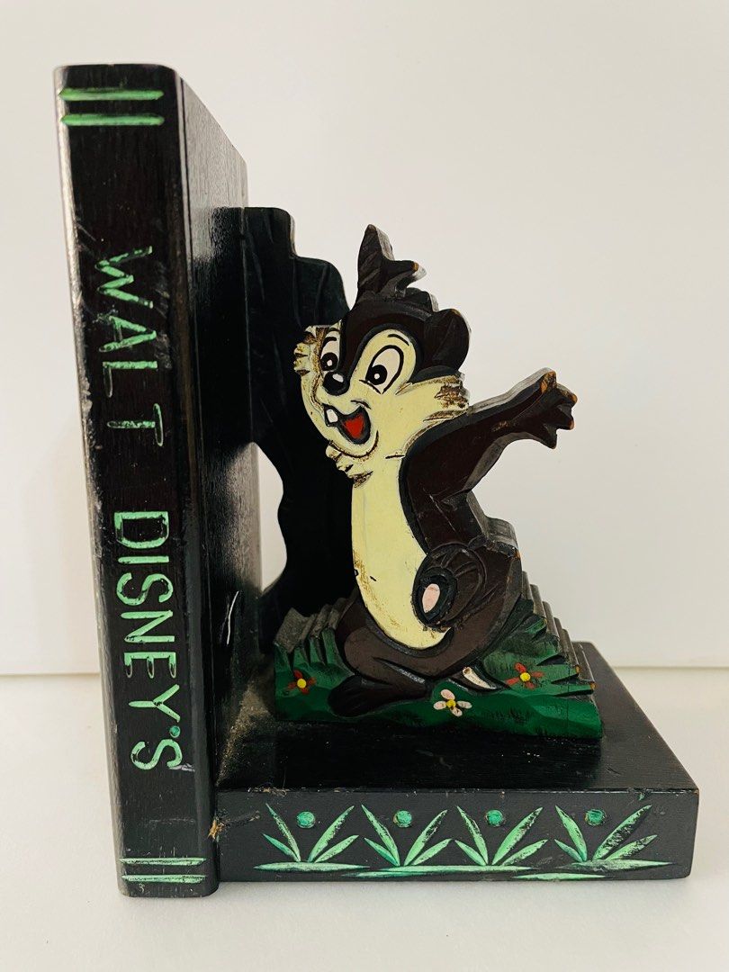 Vintage Disney Bookend chip and dale less Chip. Rare Disney
