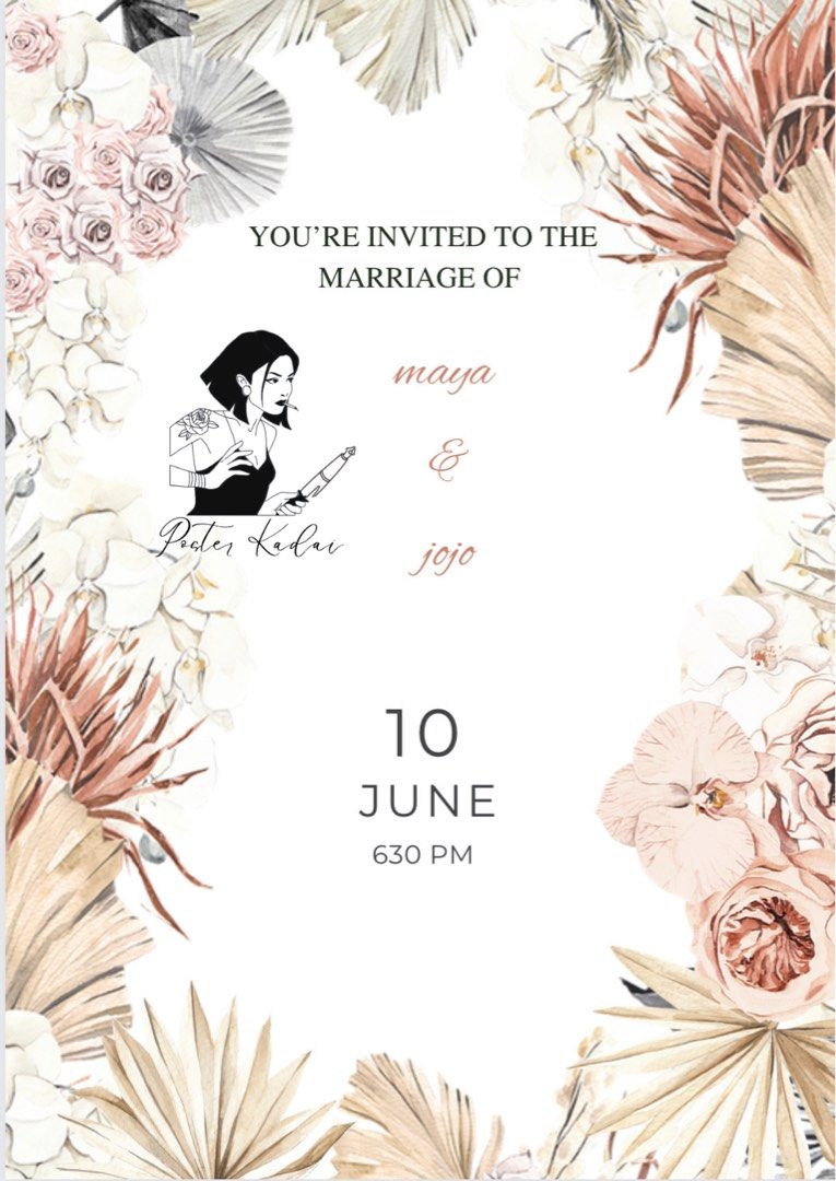 Wedding Invitation Design Printing Personalised customisation , Hobbies & Toys