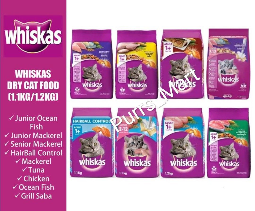 Whiskas Dry Food 1.2 kg (Assorted Flavours), Pet Supplies, Pet Food on