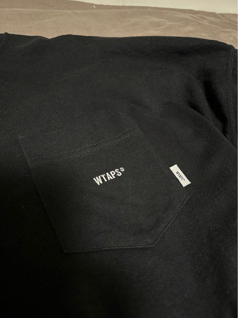Wtaps ALL 01 LS Cotton Black 22aw, 男裝, 上身及套裝, T-shirt、恤衫